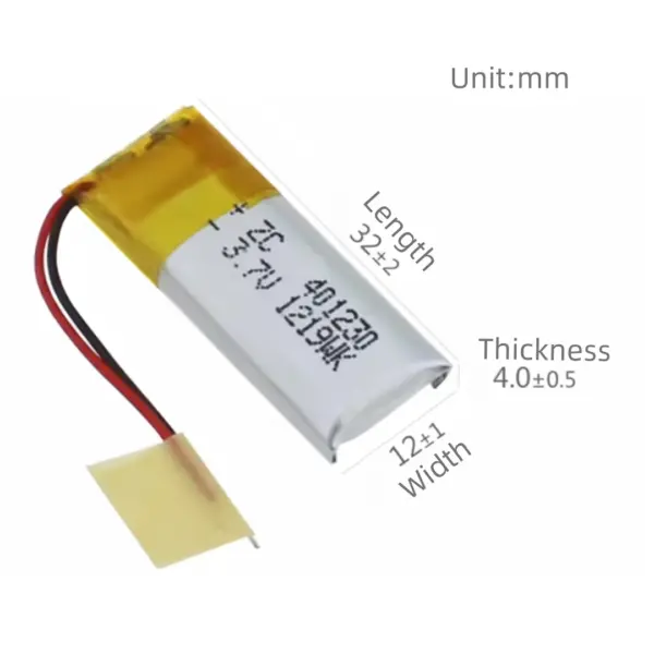 Lithium Battery 120mAh - For Split Keyboards