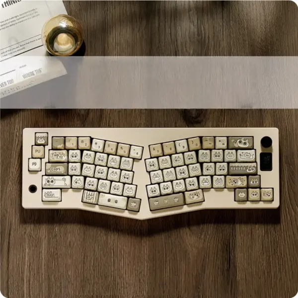 ABM066 Ergonomic Alice Keyboard – TFT-LCD, Knob, VIA Programmable, Hot-Swappable Tri-Mode