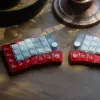 PandaKB Cornix Split Low-Profile Wireless Keyboard by Jezail - 48 keys, 2 knobs, CNC aluminum anodized case, 4 tenting angles
