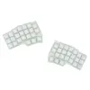 PandaKB W-Corne V4.1 Choc 2.4G wireless split keyboard with white case and white low-profile keycaps for ergonomic typing