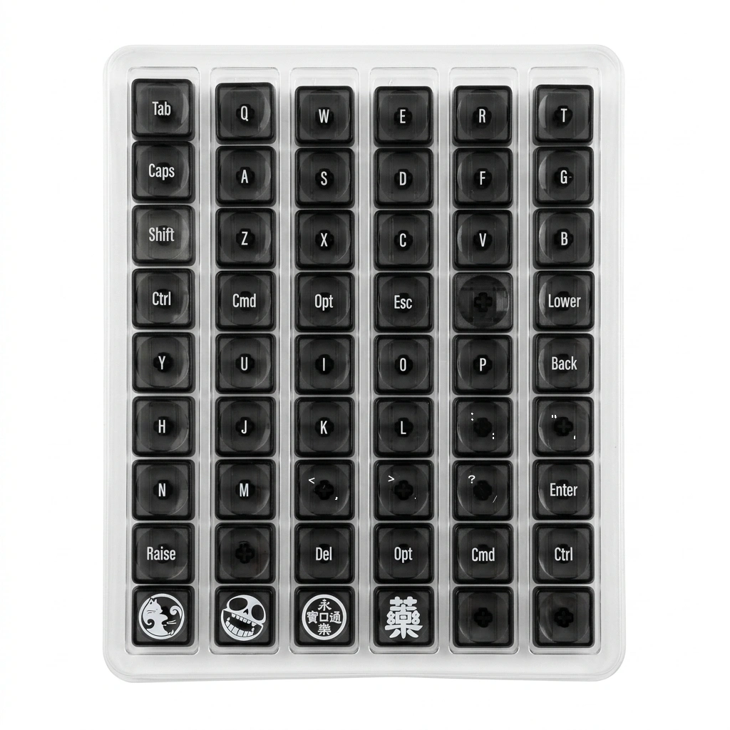 LCK Profile 54-Piece Low Profile Keycap Kit for Cornix LP | PandaKB